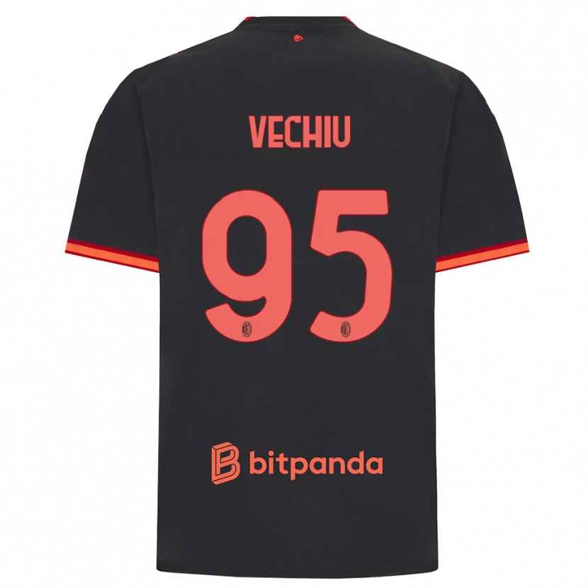 Danxen Criança Camisola Christian Vechiu #95 Preto Vermelho Terceiro 2026/27 Camisa