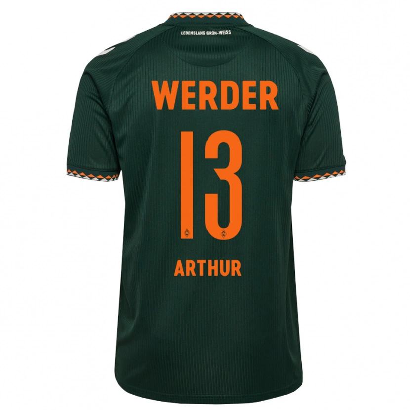 Danxen Criança Camisola Arthur Augusto De Matos Soares #13 Verde Escuro Laranja Branco Alternativa 2026/27 Camisa