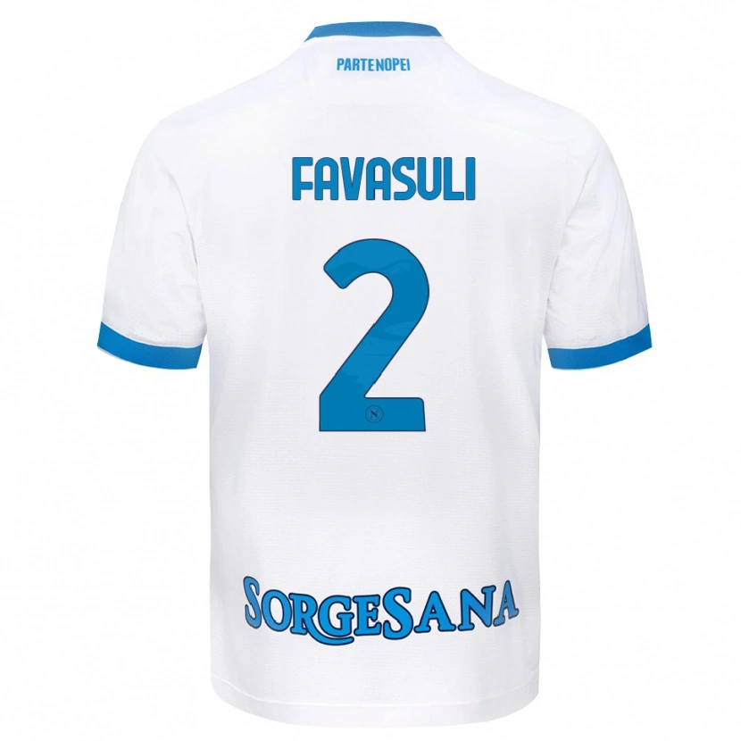 Danxen Criança Camisola Costantino Favasuli #2 Azul Celeste Branco Alternativa 2026/27 Camisa
