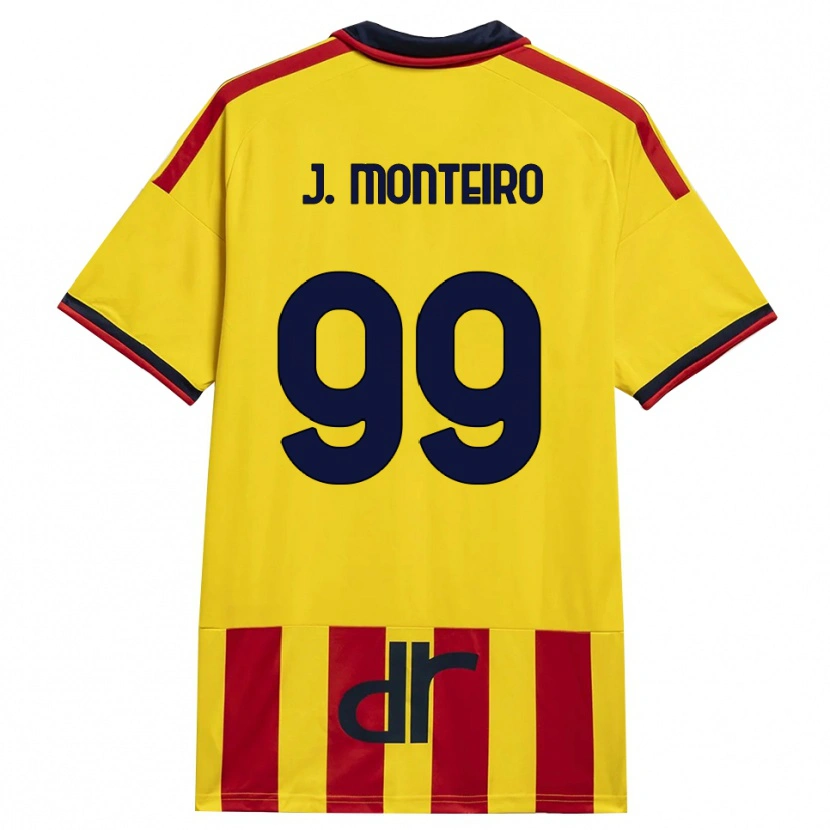 Danxen Criança Camisola Joël Monteiro #99 Amarelo Vermelho Principal 2026/27 Camisa