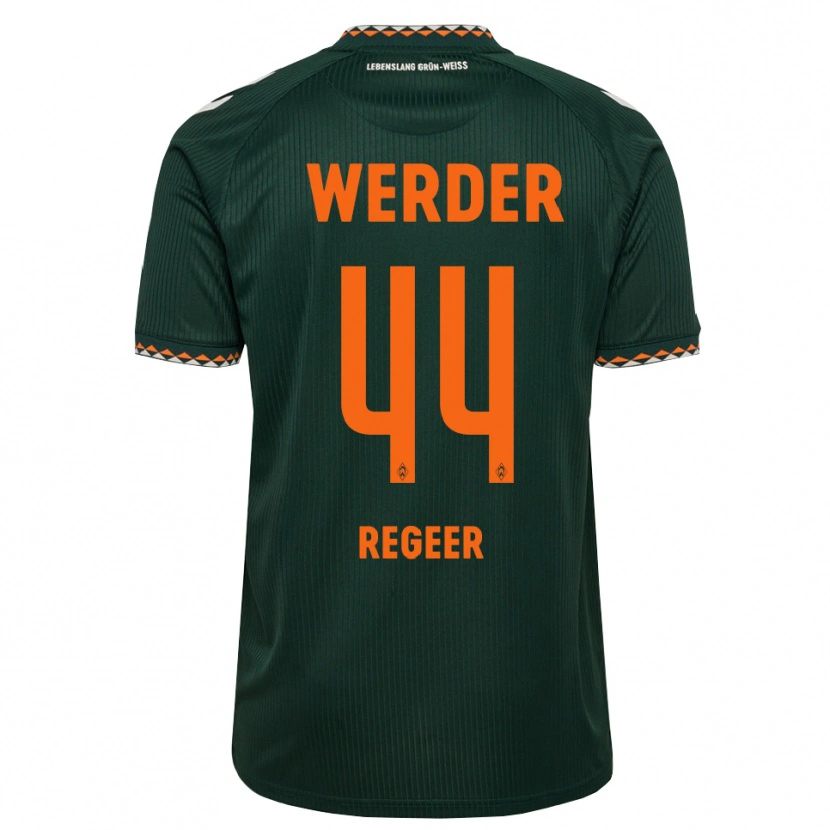 Danxen Homem Camisola Youri Regeer #44 Verde Escuro Laranja Branco Alternativa 2026/27 Camisa