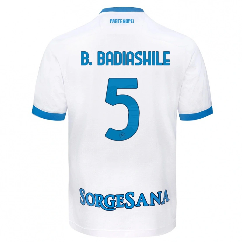Danxen Homem Camisola Benoît Badiashile #5 Azul Celeste Branco Alternativa 2026/27 Camisa