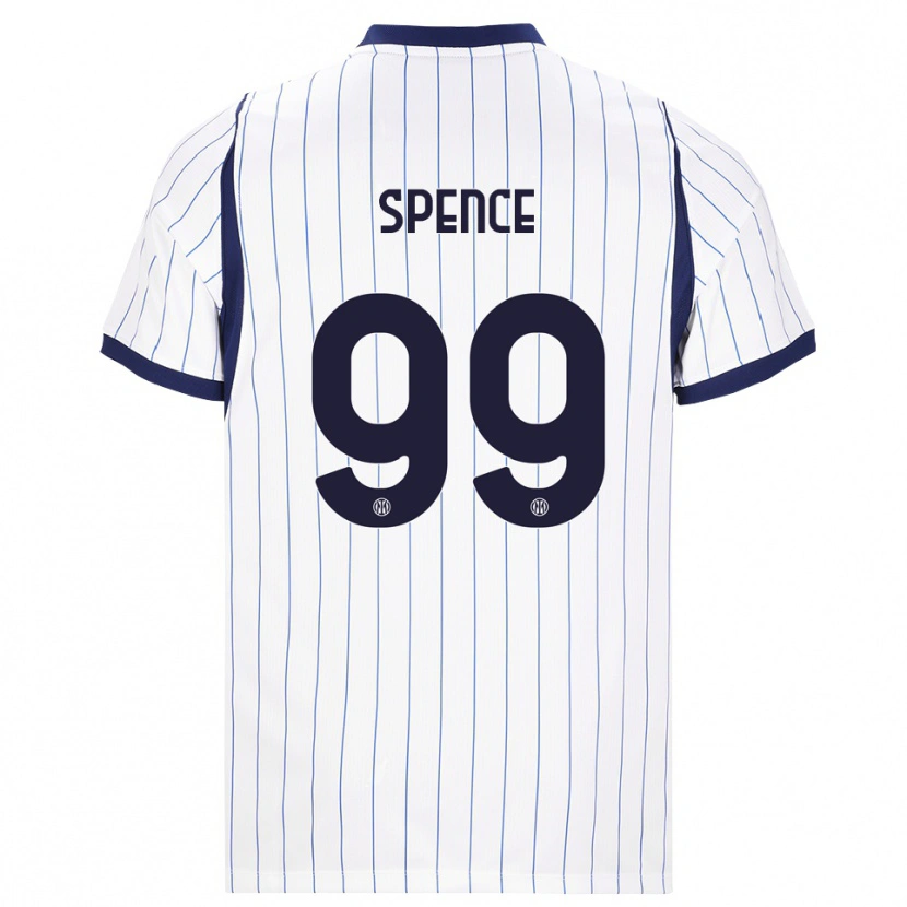 Danxen Homem Camisola Djed Spence #99 Branco Azul Marinho Alternativa 2026/27 Camisa