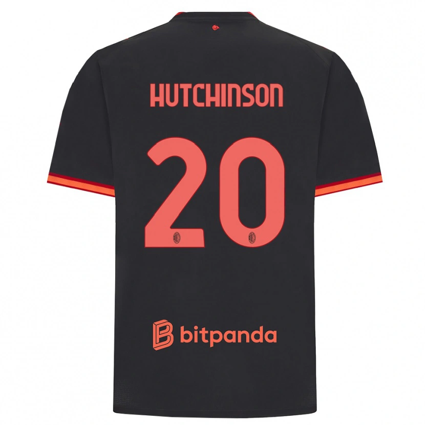 Danxen Homem Camisola Omari Hutchinson #20 Preto Vermelho Terceiro 2026/27 Camisa