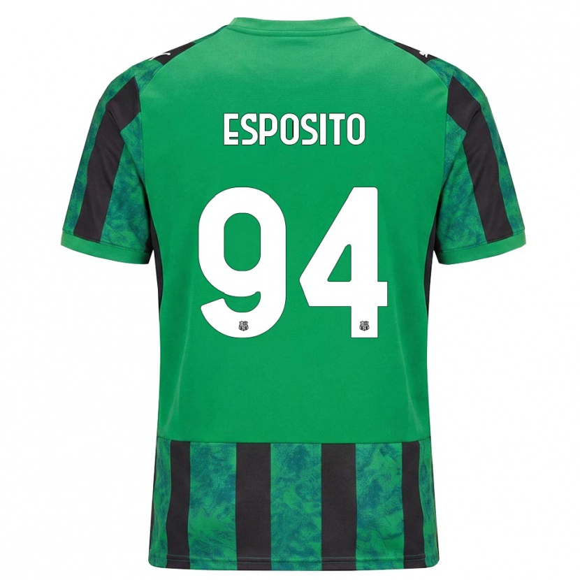 Danxen Homem Camisola Sebastiano Esposito #94 Verde Preto Branco Principal 2026/27 Camisa