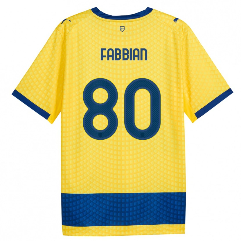 Danxen Homem Camisola Giovanni Fabbian #80 Amarelo Azul Preto Alternativa 2026/27 Camisa