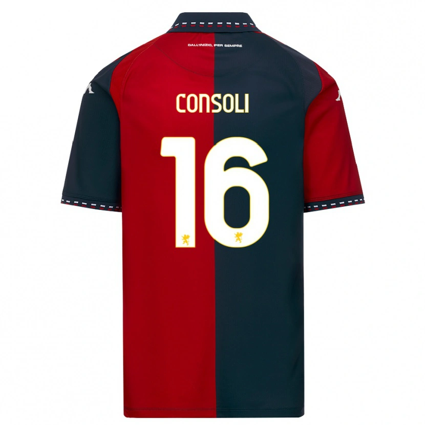 Danxen Homem Camisola Alessandro Consoli #16 Vermelho Preto Branco Principal 2026/27 Camisa