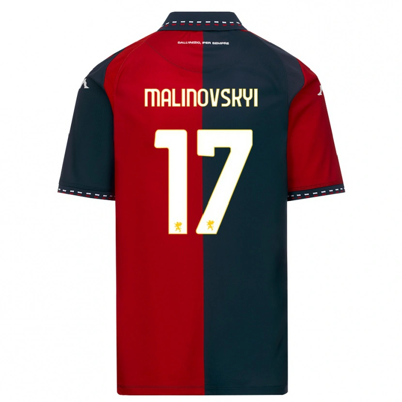 Danxen Homem Camisola Ruslan Malinovskyi #17 Vermelho Preto Branco Principal 2026/27 Camisa