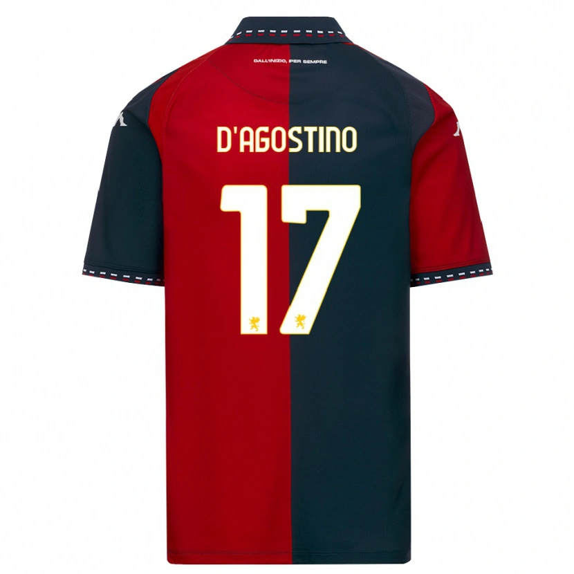 Danxen Homem Camisola Riccardo D'agostino #17 Vermelho Preto Branco Principal 2026/27 Camisa
