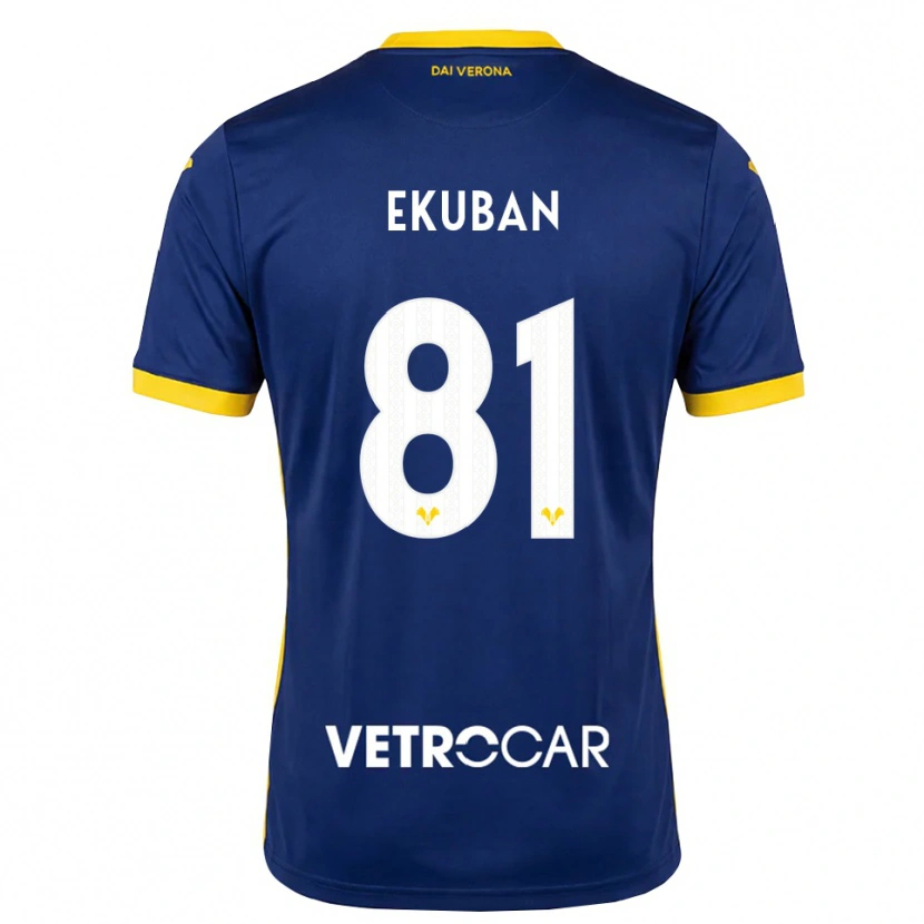 Danxen Homem Camisola Caleb Ekuban #81 Azul Real Amarelo Branco Principal 2026/27 Camisa