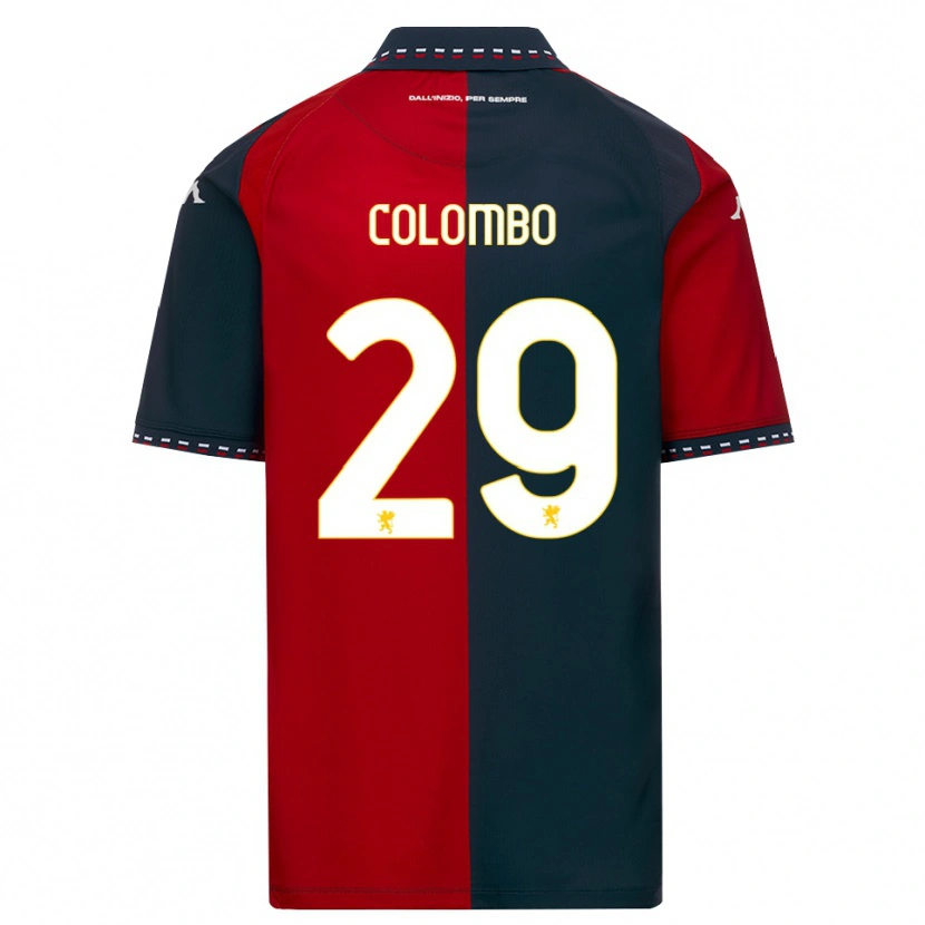 Danxen Homem Camisola Lorenzo Colombo #29 Vermelho Preto Branco Principal 2026/27 Camisa