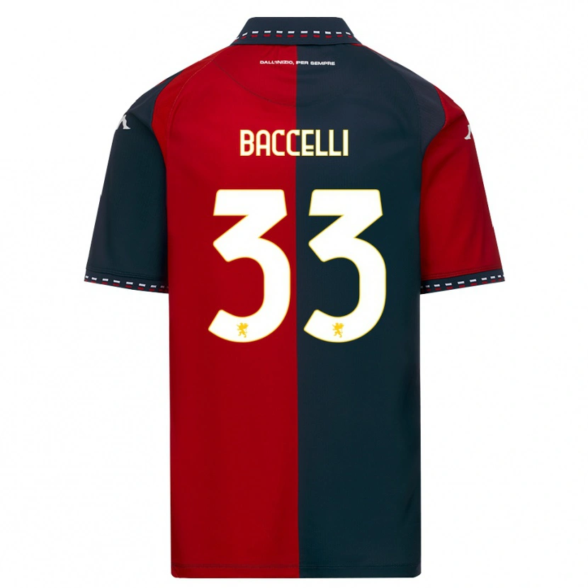 Danxen Homem Camisola Pietro Baccelli #33 Vermelho Preto Branco Principal 2026/27 Camisa