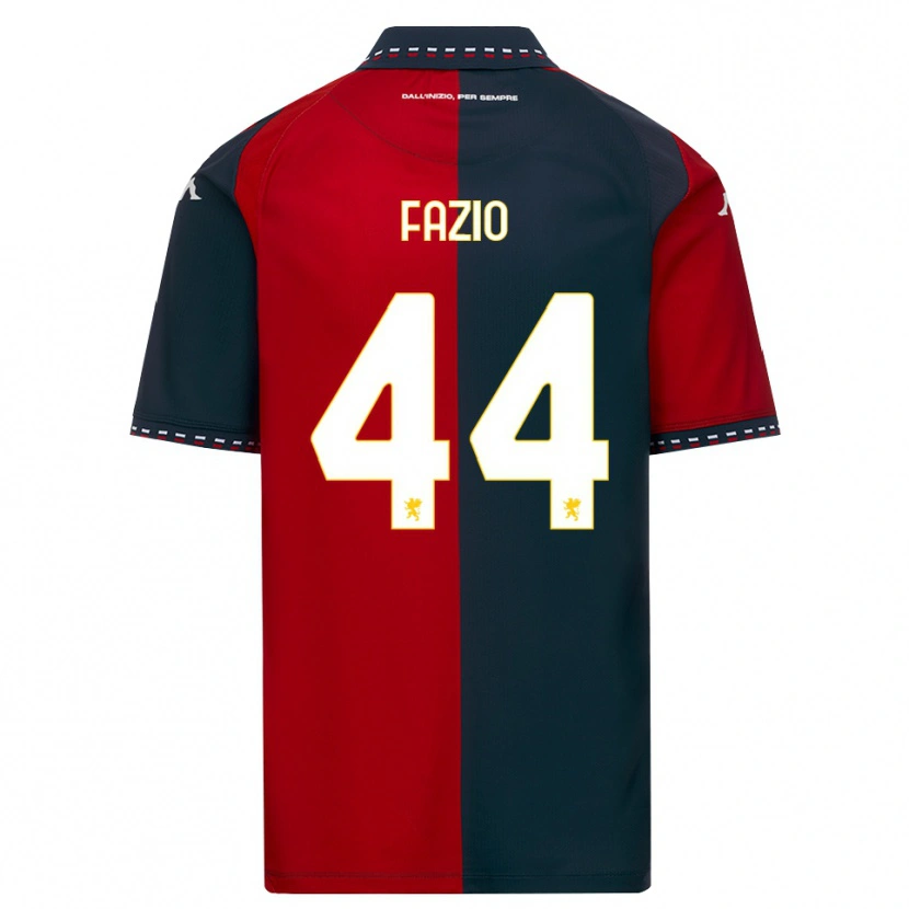 Danxen Homem Camisola Agostino Fazio #44 Vermelho Preto Branco Principal 2026/27 Camisa