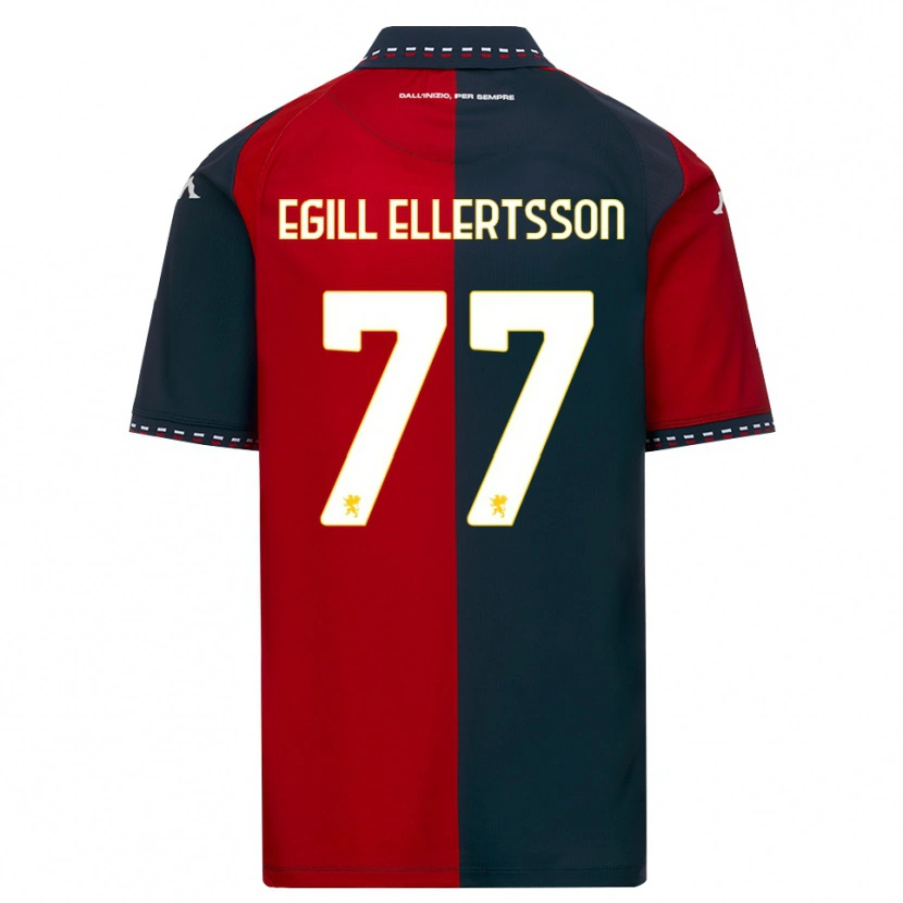 Danxen Homem Camisola Mikael Egill Ellertsson #77 Vermelho Preto Branco Principal 2026/27 Camisa