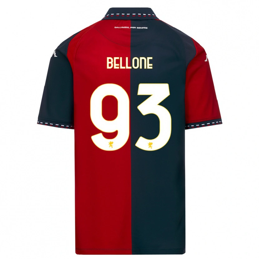 Danxen Homem Camisola Francesco Bellone #93 Vermelho Preto Branco Principal 2026/27 Camisa