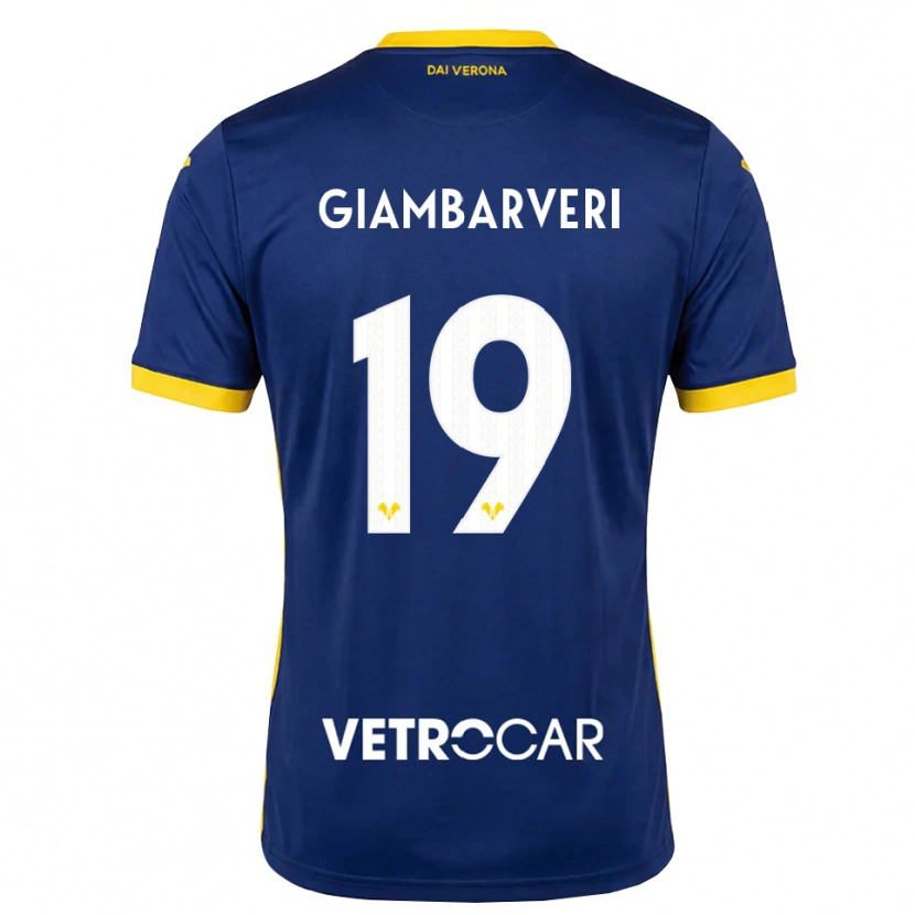 Danxen Homem Camisola Mattia Giambarveri #19 Azul Real Amarelo Branco Principal 2026/27 Camisa