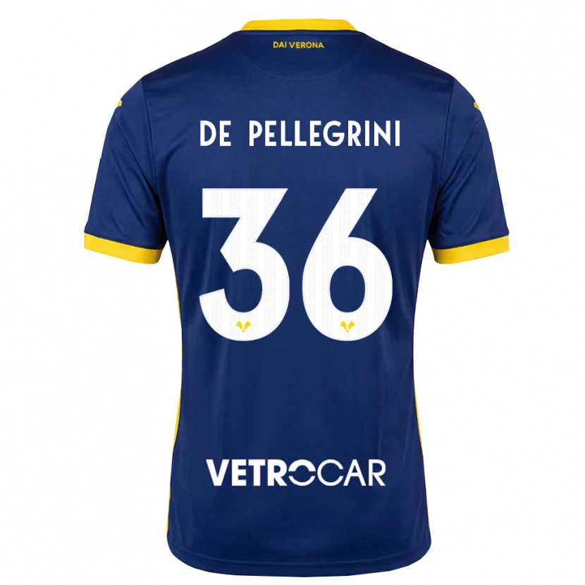 Danxen Homem Camisola Erika De Pellegrini #36 Azul Real Amarelo Branco Principal 2026/27 Camisa