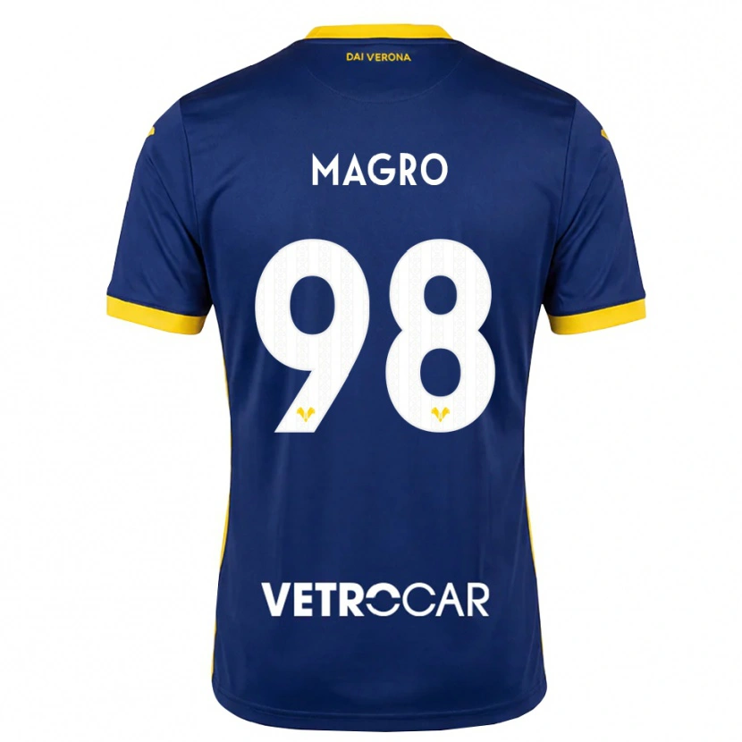 Danxen Homem Camisola Federico Magro #98 Azul Real Amarelo Branco Principal 2026/27 Camisa