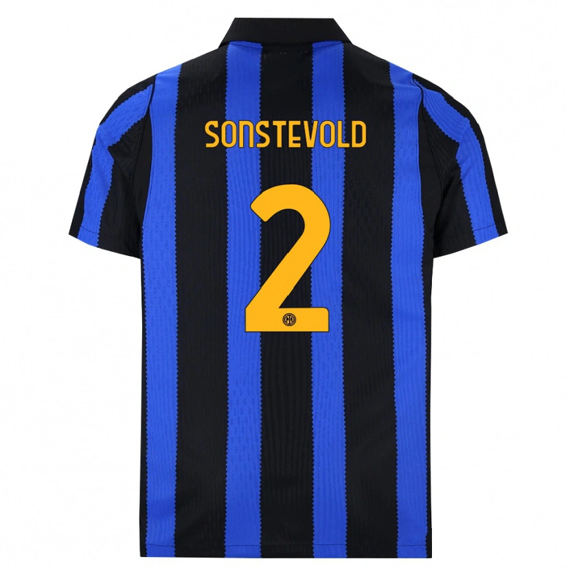 Danxen Homem Camisola Anja Sonstevold #2 Preto Azul Amarelo Principal 2026/27 Camisa