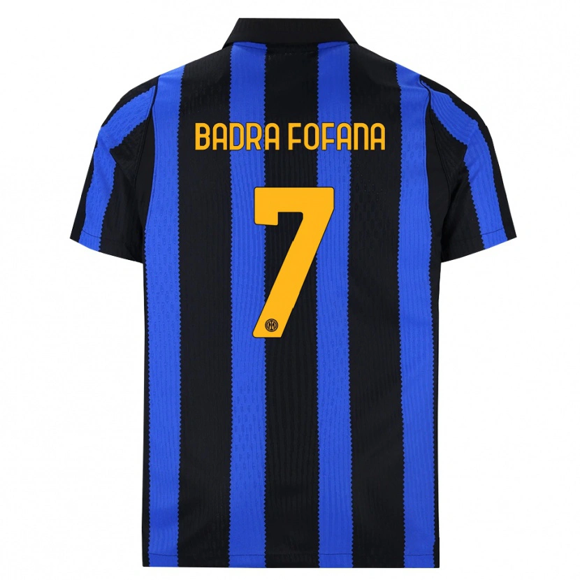 Danxen Homem Camisola Aliou Badra Fofana #7 Preto Azul Amarelo Principal 2026/27 Camisa