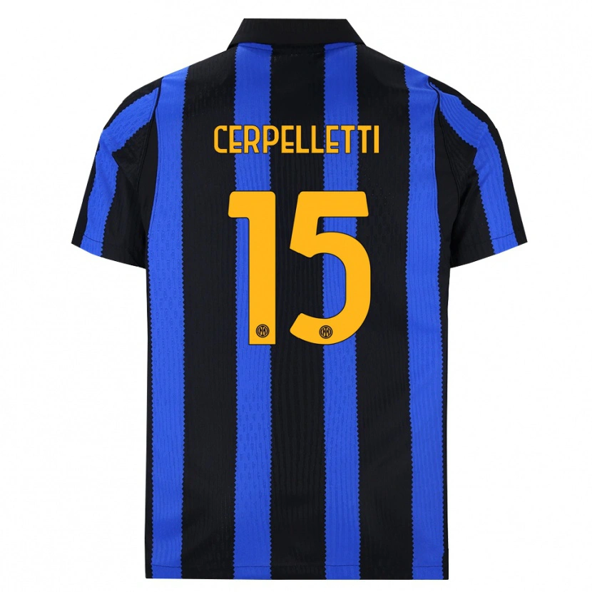 Danxen Homem Camisola Filippo Cerpelletti #15 Preto Azul Amarelo Principal 2026/27 Camisa