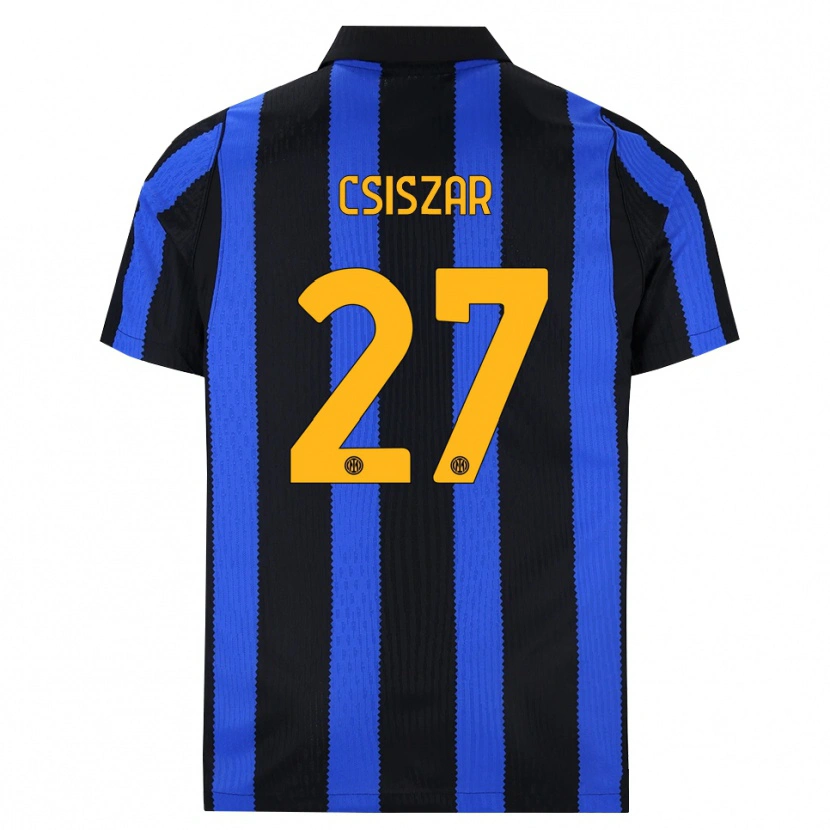 Danxen Homem Camisola Henrietta Csiszar #27 Preto Azul Amarelo Principal 2026/27 Camisa