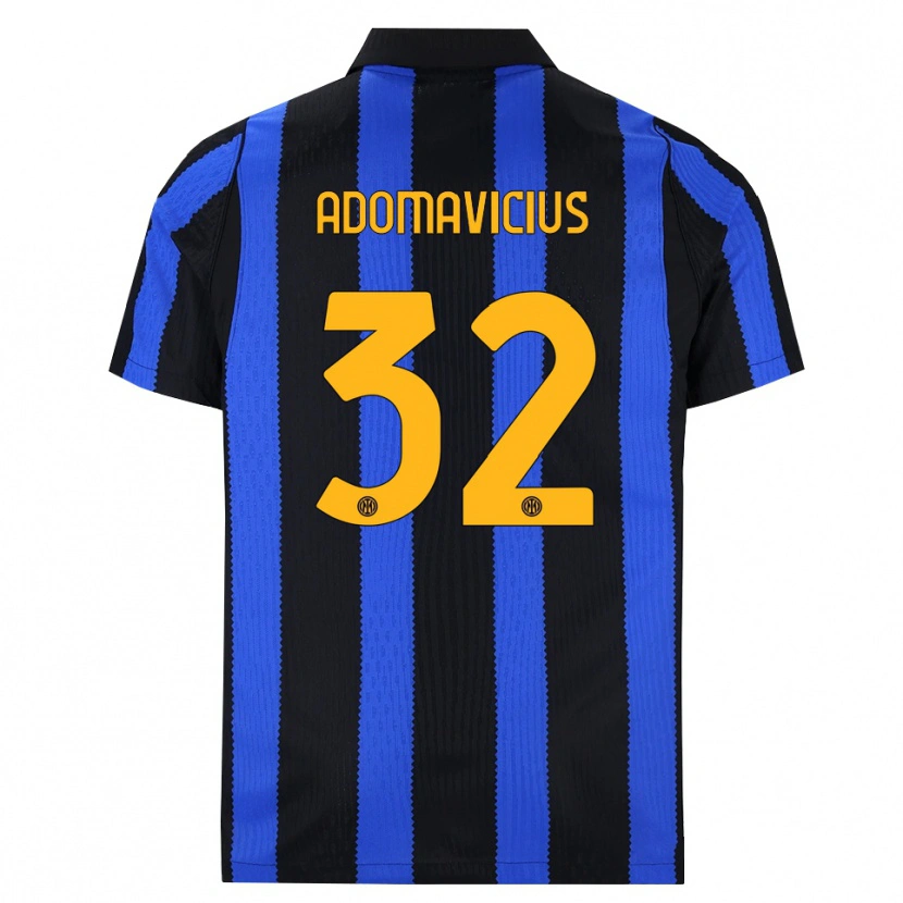 Danxen Homem Camisola Henrikas Adomavičius #32 Preto Azul Amarelo Principal 2026/27 Camisa