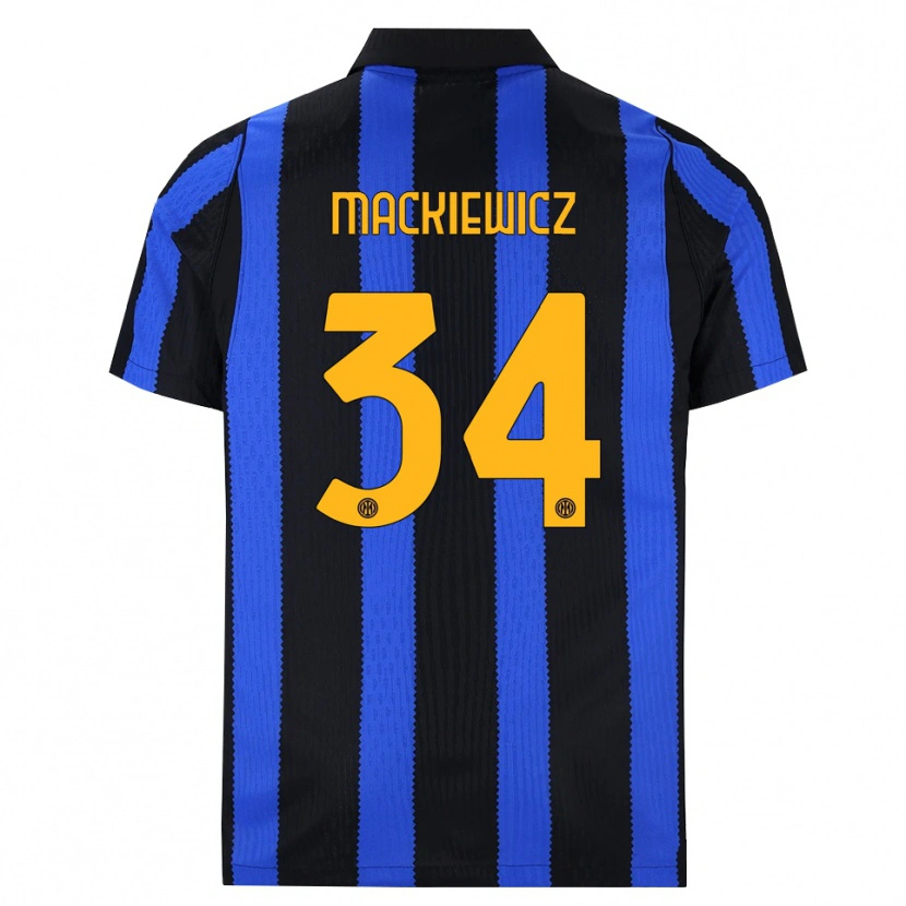 Danxen Homem Camisola Patryk Mackiewicz #34 Preto Azul Amarelo Principal 2026/27 Camisa