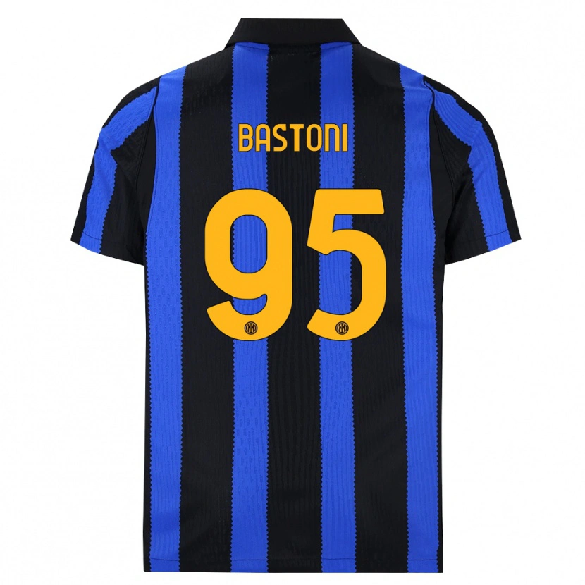 Danxen Homem Camisola Alessandro Bastoni #95 Preto Azul Amarelo Principal 2026/27 Camisa