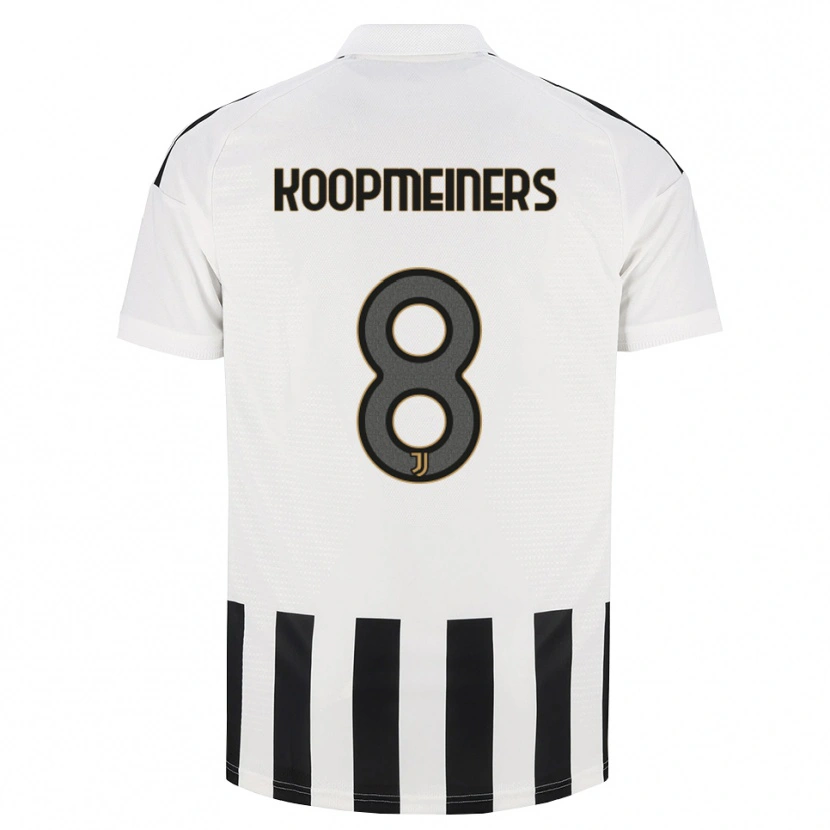 Danxen Homem Camisola Teun Koopmeiners #8 Preto Branco Marrom Principal 2026/27 Camisa