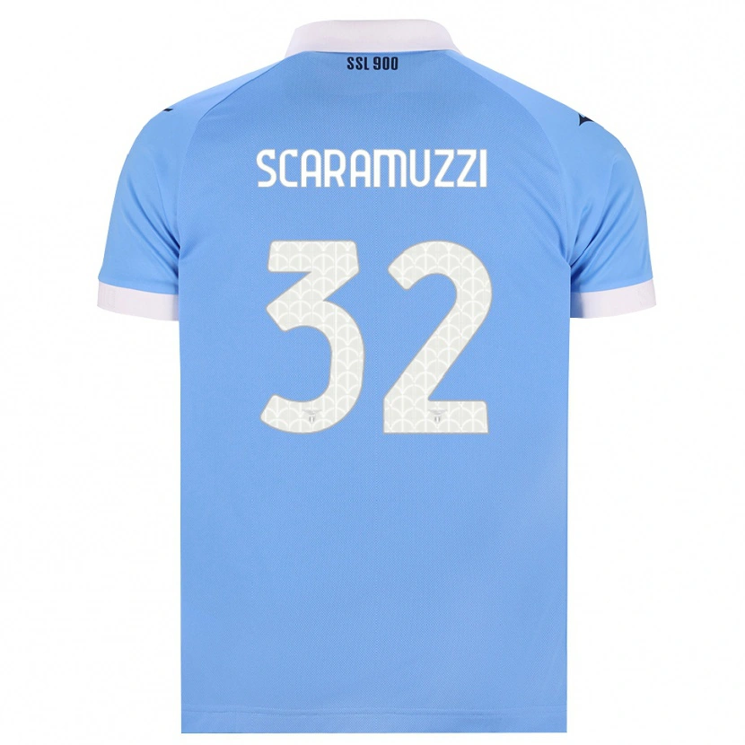 Danxen Homem Camisola Chiara Scaramuzzi #32 Azul Celeste Preto Branco Principal 2026/27 Camisa