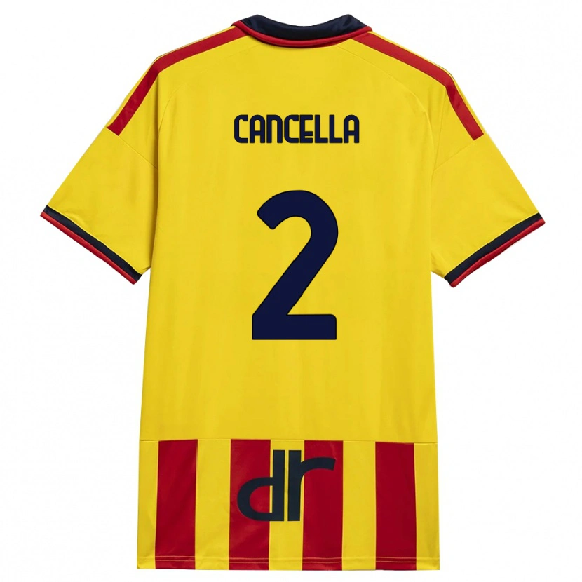 Danxen Homem Camisola Daniel Cancella #2 Amarelo Vermelho Principal 2026/27 Camisa