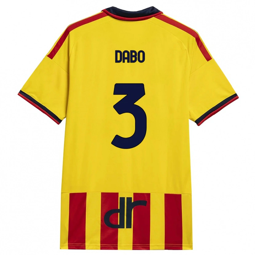 Danxen Homem Camisola Ismael Dabo #3 Amarelo Vermelho Principal 2026/27 Camisa