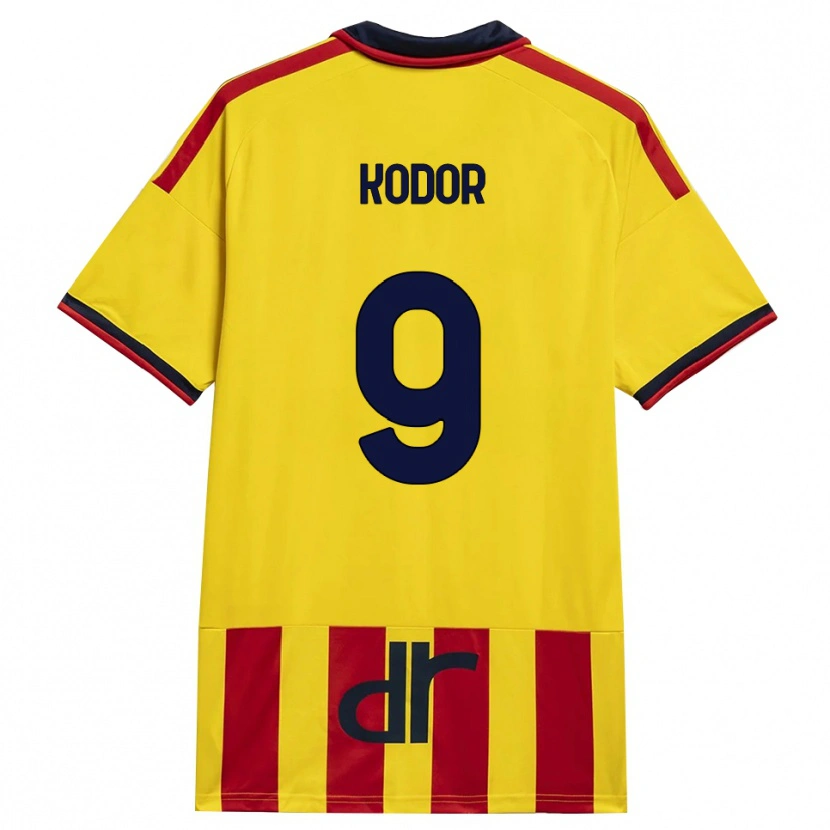 Danxen Homem Camisola Jason Kodor #9 Amarelo Vermelho Principal 2026/27 Camisa