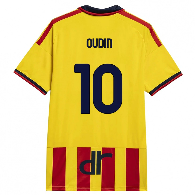 Danxen Homem Camisola Rémi Oudin #10 Amarelo Vermelho Principal 2026/27 Camisa