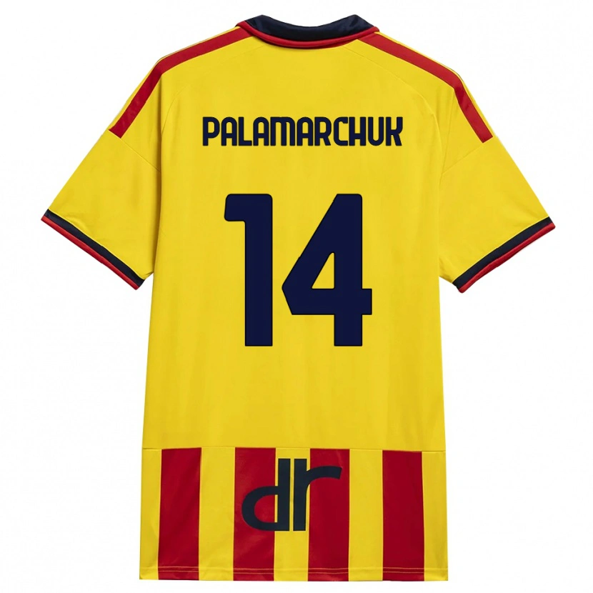 Danxen Homem Camisola Cristiano Palamarchuk #14 Amarelo Vermelho Principal 2026/27 Camisa