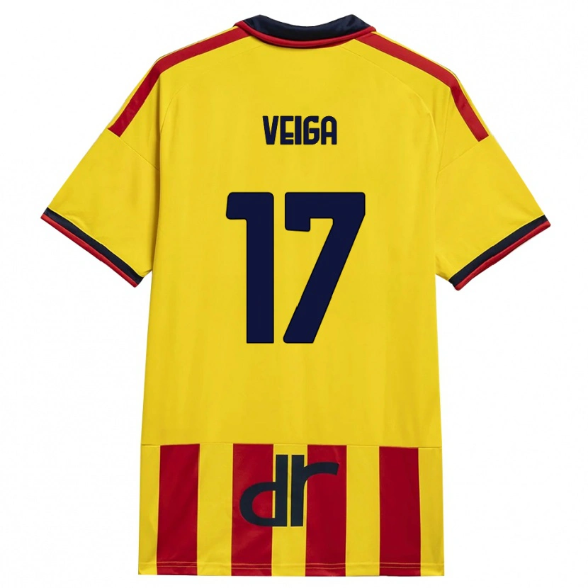 Danxen Homem Camisola Danilo Veiga #17 Amarelo Vermelho Principal 2026/27 Camisa