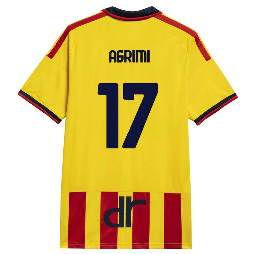 Danxen Homem Camisola Matteo Agrimi #17 Amarelo Vermelho Principal 2026/27 Camisa