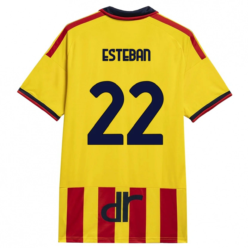 Danxen Homem Camisola Paco Esteban #22 Amarelo Vermelho Principal 2026/27 Camisa
