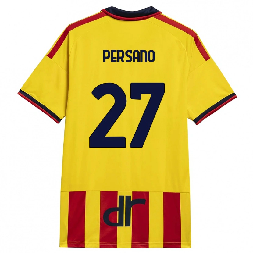 Danxen Homem Camisola Emanuele Persano #27 Amarelo Vermelho Principal 2026/27 Camisa