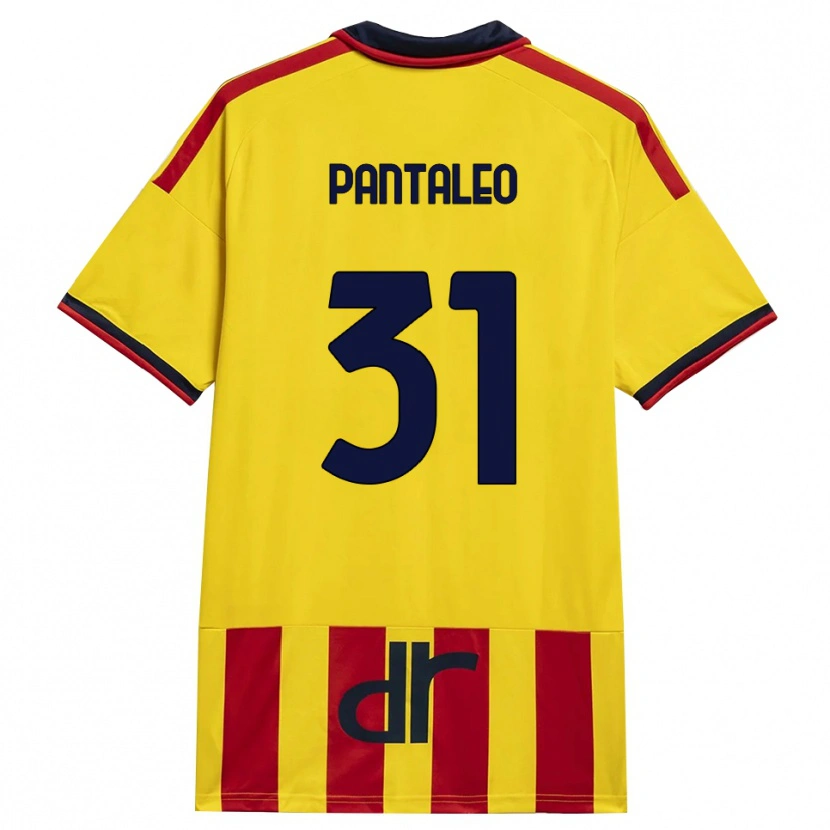Danxen Homem Camisola Dario Pantaleo #31 Amarelo Vermelho Principal 2026/27 Camisa