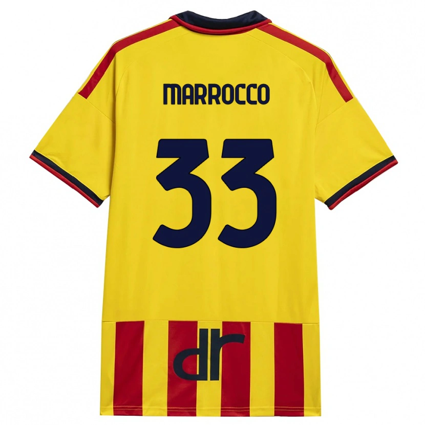 Danxen Homem Camisola Iacopo Marrocco #33 Amarelo Vermelho Principal 2026/27 Camisa
