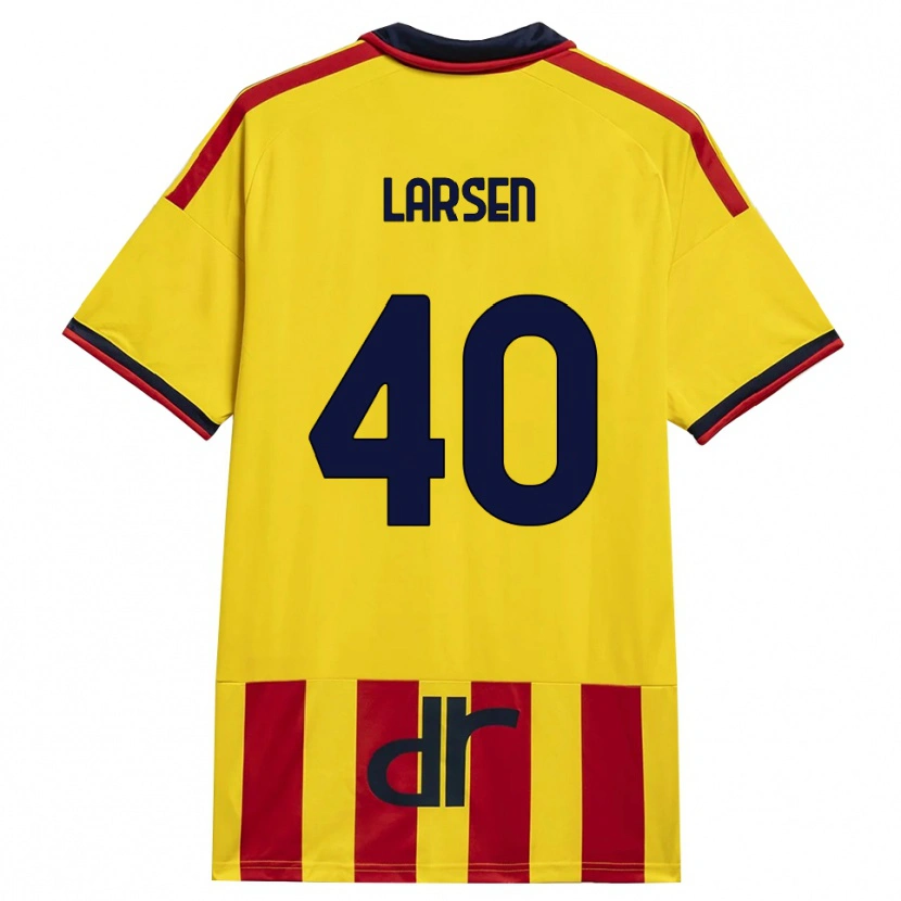 Danxen Homem Camisola Emil Larsen #40 Amarelo Vermelho Principal 2026/27 Camisa