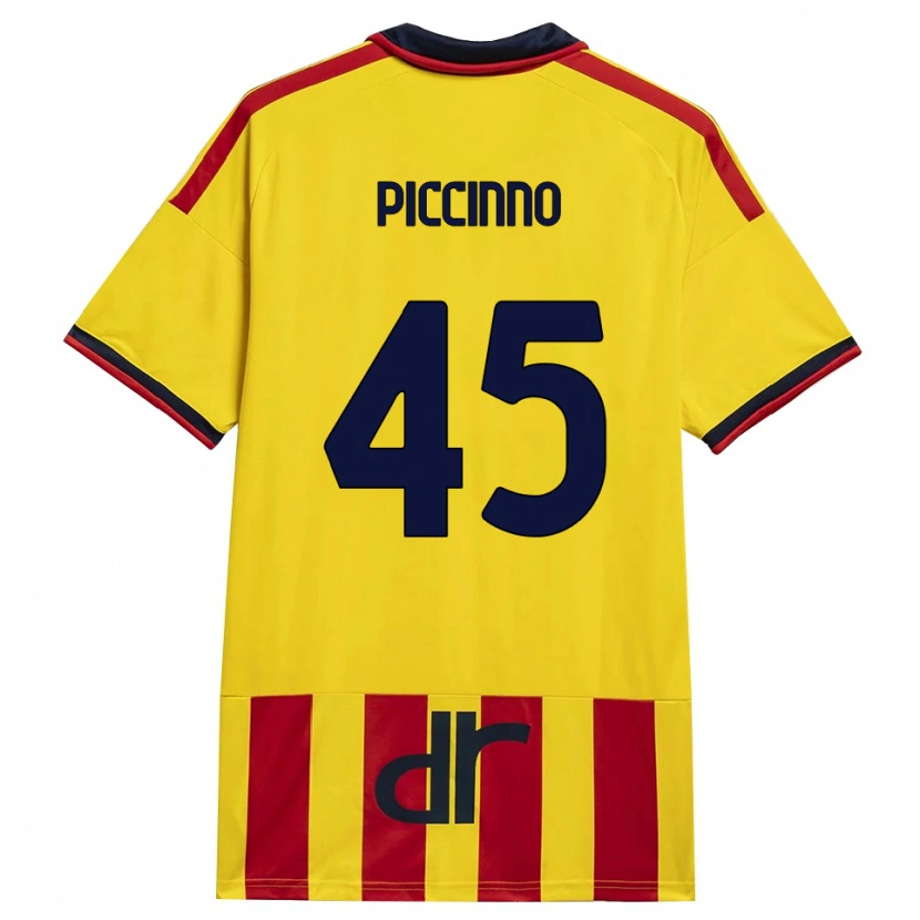 Danxen Homem Camisola Daniele Piccinno #45 Amarelo Vermelho Principal 2026/27 Camisa