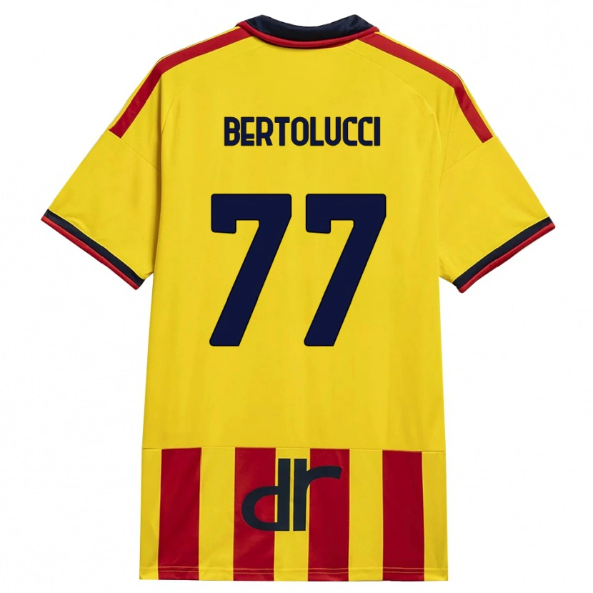 Danxen Homem Camisola Sandro Bertolucci #77 Amarelo Vermelho Principal 2026/27 Camisa