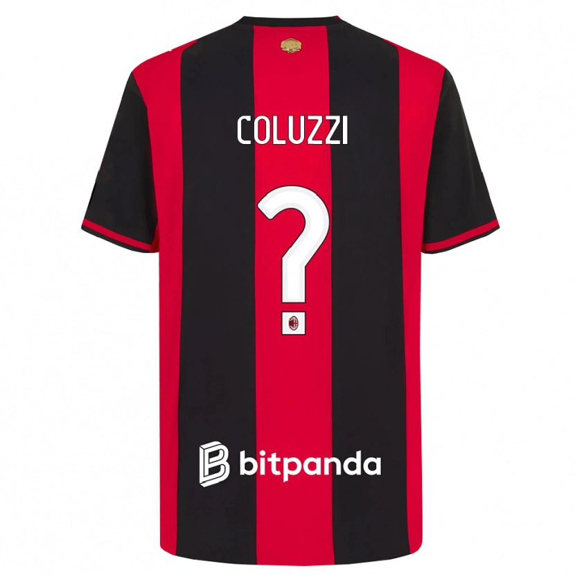 Danxen Homem Camisola Simone Coluzzi #0 Vermelho Preto Branco Principal 2026/27 Camisa