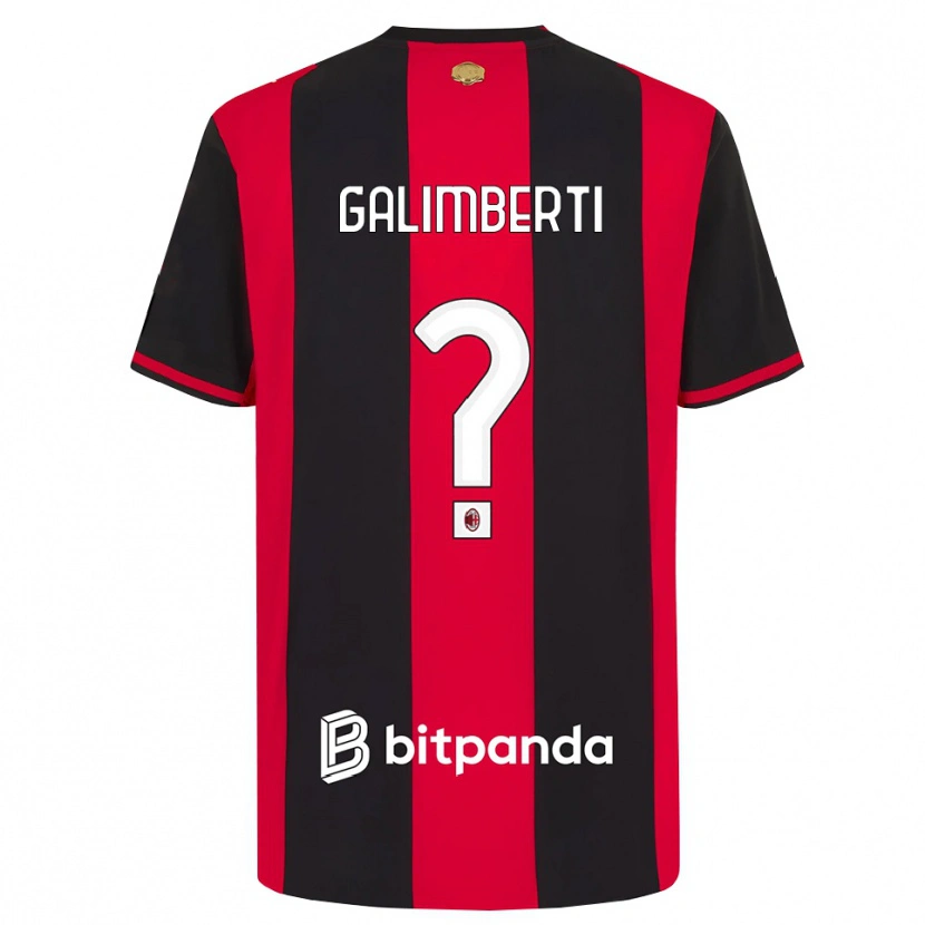Danxen Homem Camisola Vittorio Galimberti #0 Vermelho Preto Branco Principal 2026/27 Camisa