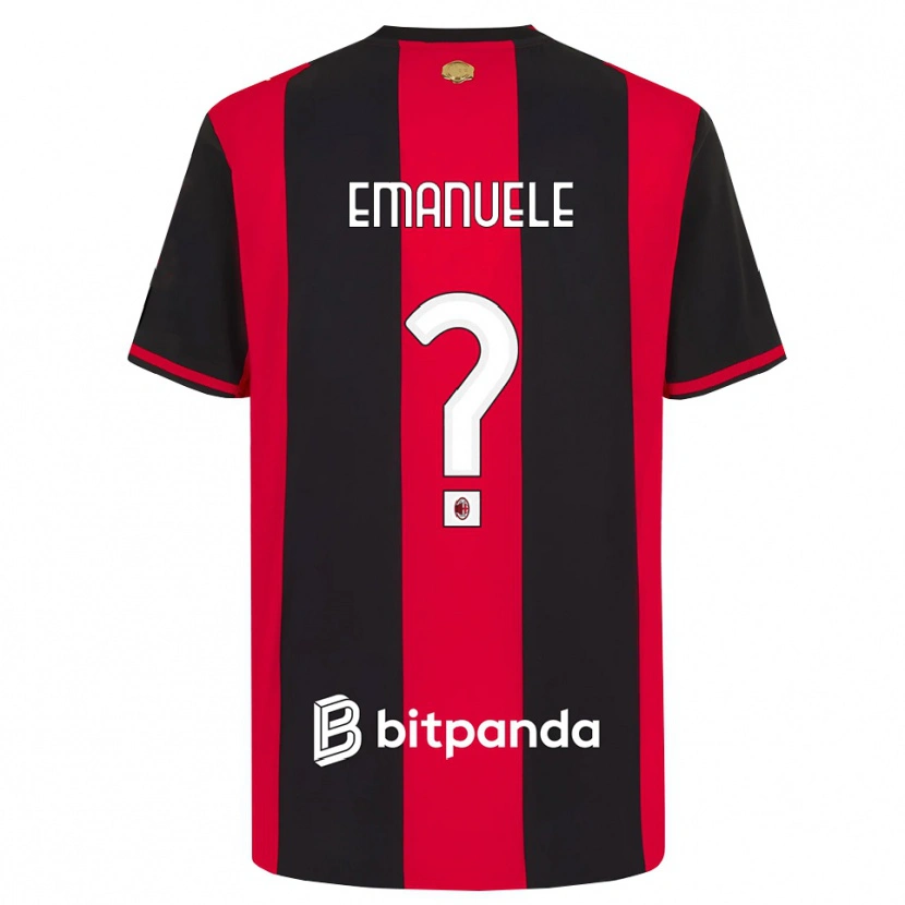 Danxen Homem Camisola Emanuele Benedetti #0 Vermelho Preto Branco Principal 2026/27 Camisa