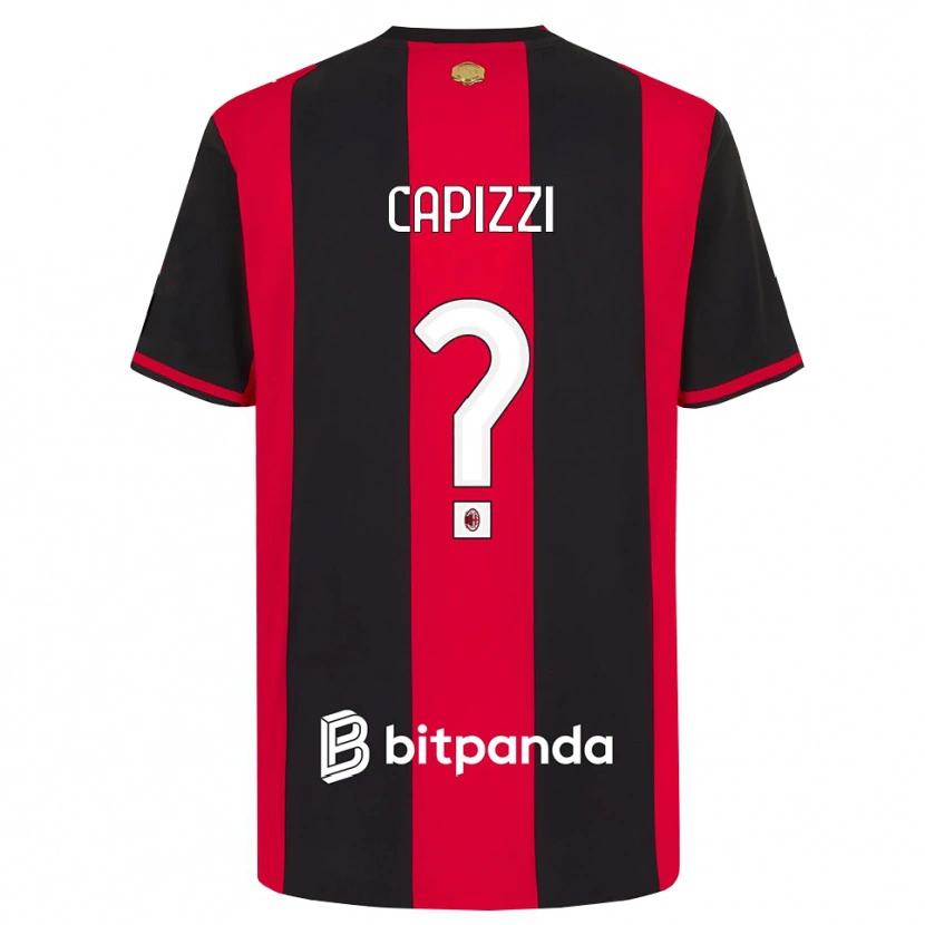 Danxen Homem Camisola Edoardo Capizzi #0 Vermelho Preto Branco Principal 2026/27 Camisa