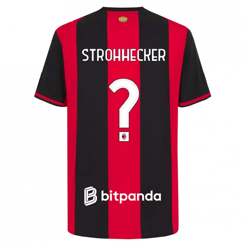 Danxen Homem Camisola Riccardo Strohhecker #0 Vermelho Preto Branco Principal 2026/27 Camisa